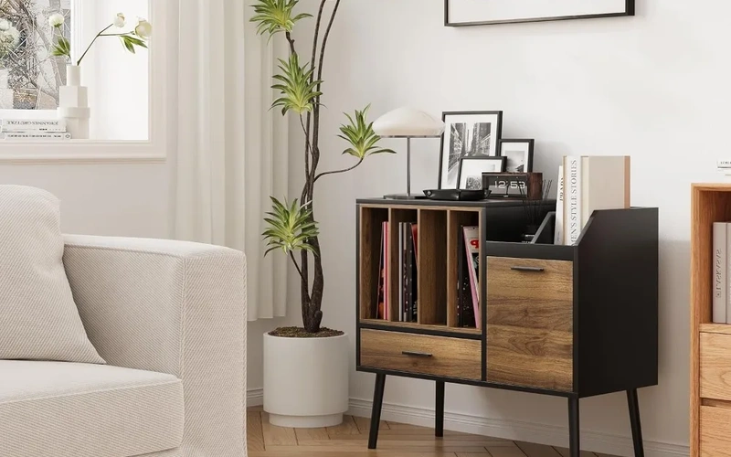 elegant-vinylrecordstoragecabinet-with-nesting-crate